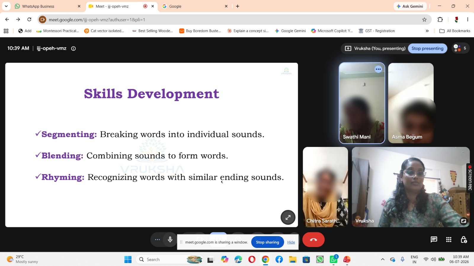 Online phonics class for kids